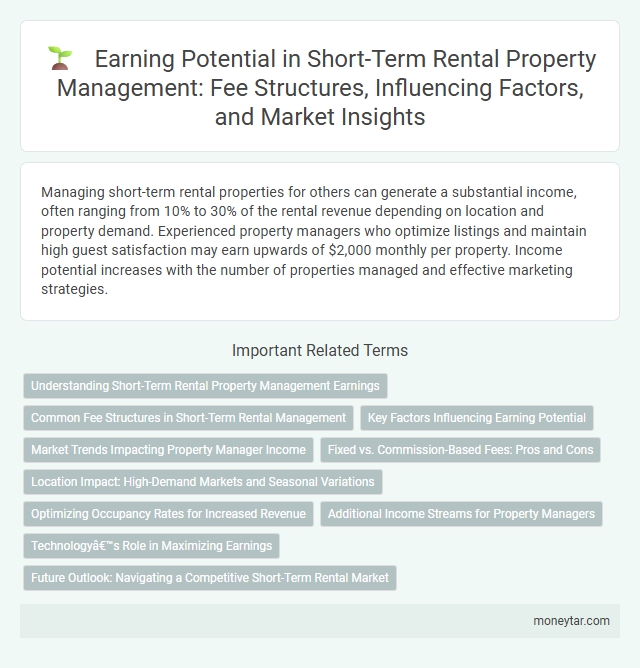 Earning Potential in Short-Term Rental Property Management: Fee Structures, Influencing Factors, and Market Insights