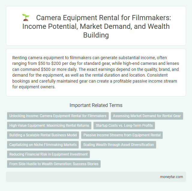Camera Equipment Rental for Filmmakers: Income Potential, Market Demand, and Wealth Building