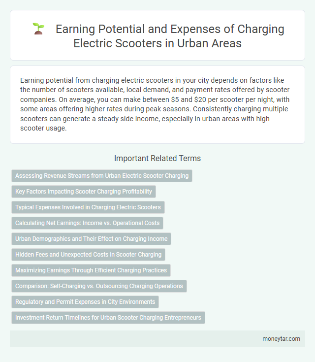 Earning Potential and Expenses of Charging Electric Scooters in Urban Areas