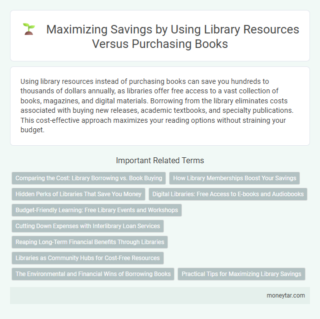 Maximizing Savings by Using Library Resources Versus Purchasing Books