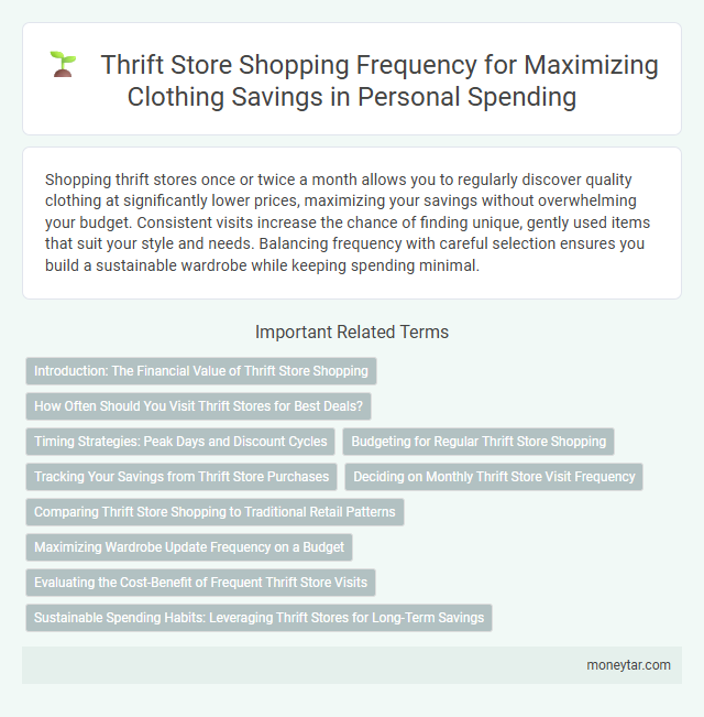Thrift Store Shopping Frequency for Maximizing Clothing Savings in Personal Spending