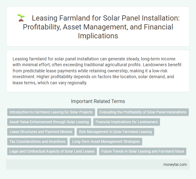 Leasing Farmland for Solar Panel Installation: Profitability, Asset Management, and Financial Implications