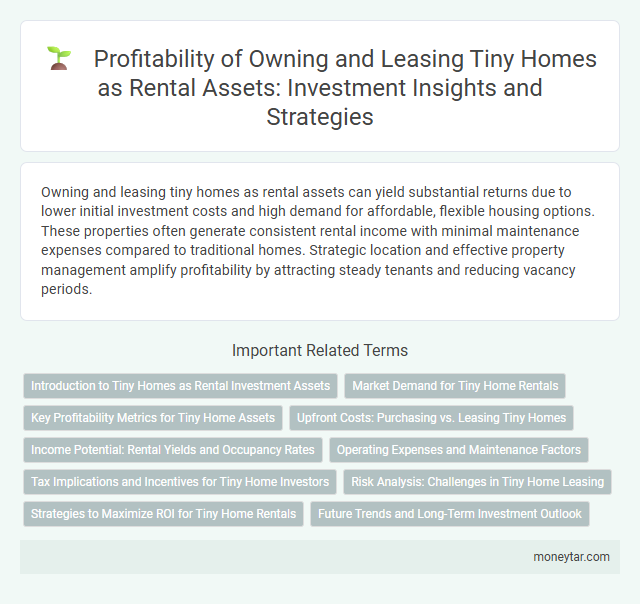 Profitability of Owning and Leasing Tiny Homes as Rental Assets: Investment Insights and Strategies