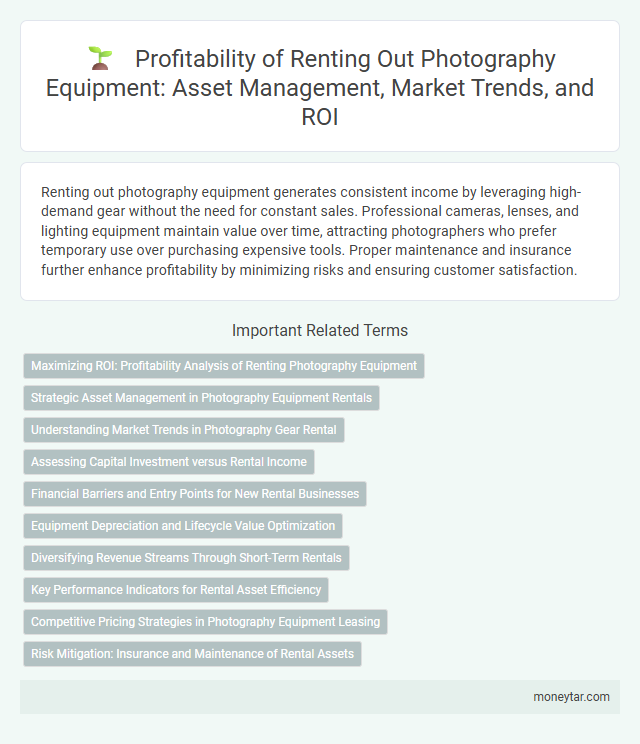 Profitability of Renting Out Photography Equipment: Asset Management, Market Trends, and ROI