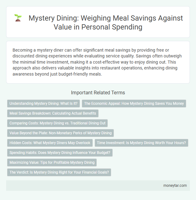 Mystery Dining: Weighing Meal Savings Against Value in Personal Spending