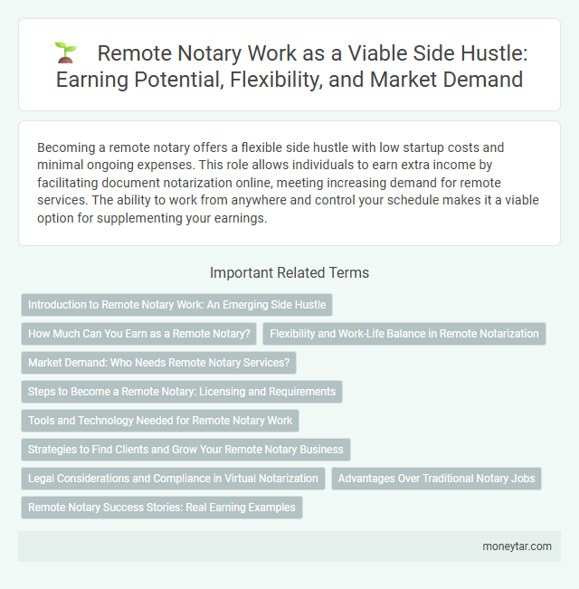 Remote Notary Work as a Viable Side Hustle: Earning Potential, Flexibility, and Market Demand