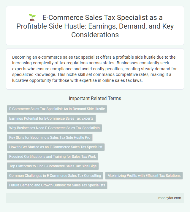 E-Commerce Sales Tax Specialist as a Profitable Side Hustle: Earnings, Demand, and Key Considerations