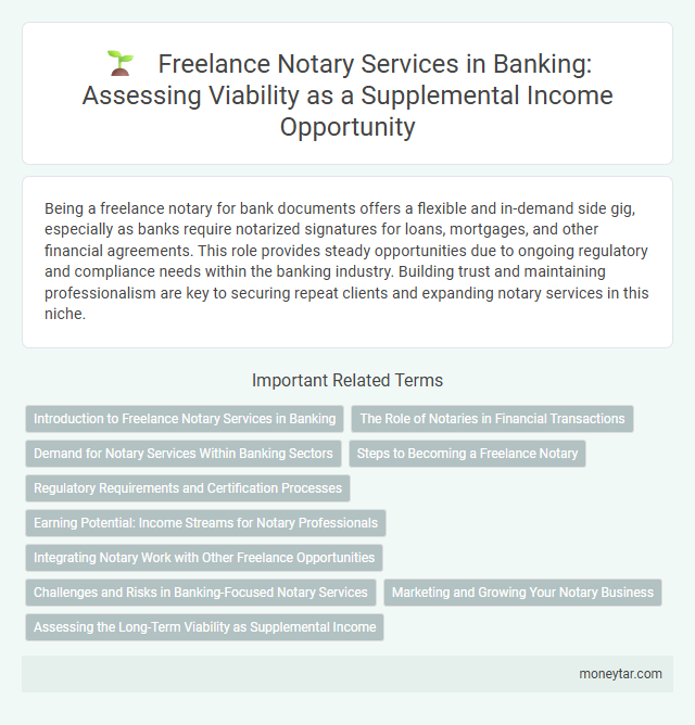 Freelance Notary Services in Banking: Assessing Viability as a Supplemental Income Opportunity