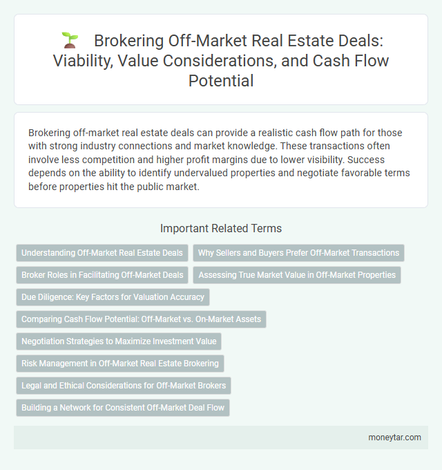 Brokering Off-Market Real Estate Deals: Viability, Value Considerations, and Cash Flow Potential