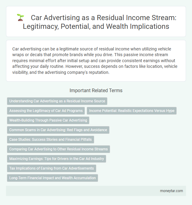 Car Advertising as a Residual Income Stream: Legitimacy, Potential, and Wealth Implications