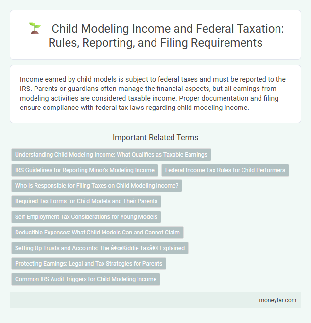 Child Modeling Income and Federal Taxation: Rules, Reporting, and Filing Requirements