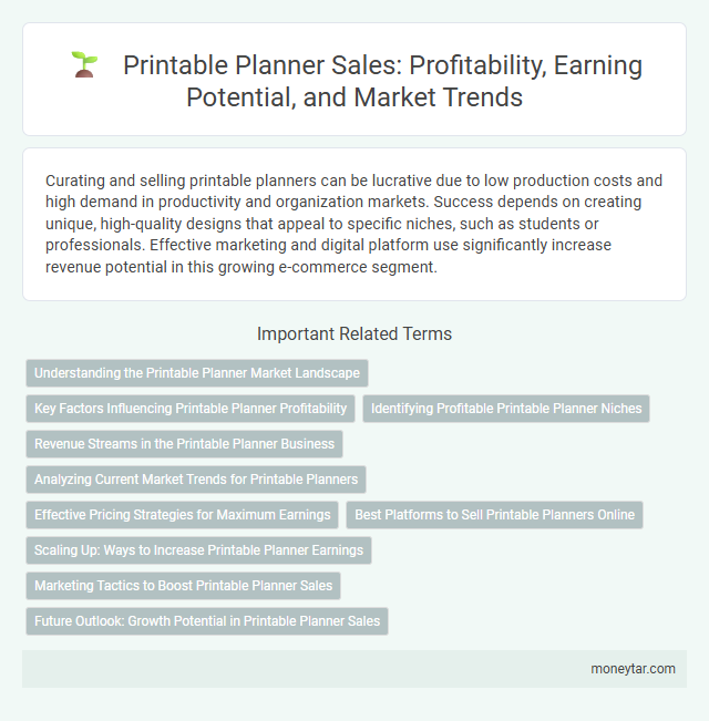 Printable Planner Sales: Profitability, Earning Potential, and Market Trends