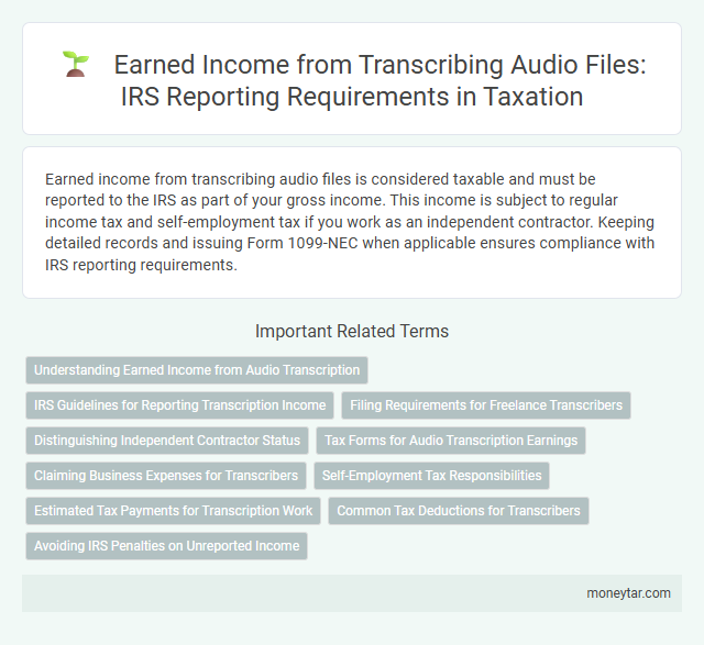 Earned Income from Transcribing Audio Files: IRS Reporting Requirements in Taxation