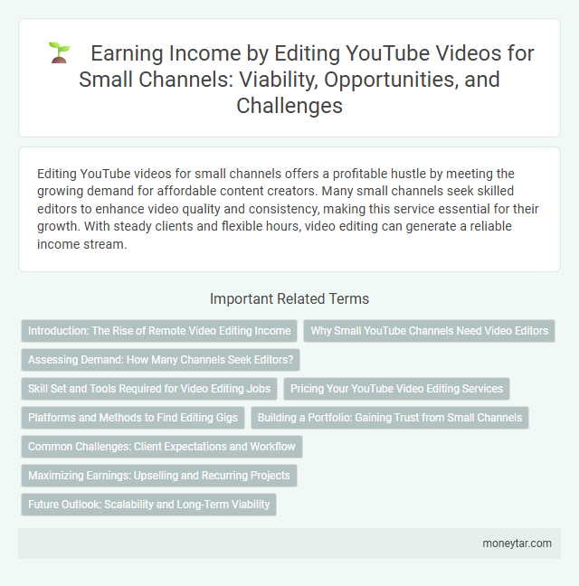 Earning Income by Editing YouTube Videos for Small Channels: Viability, Opportunities, and Challenges