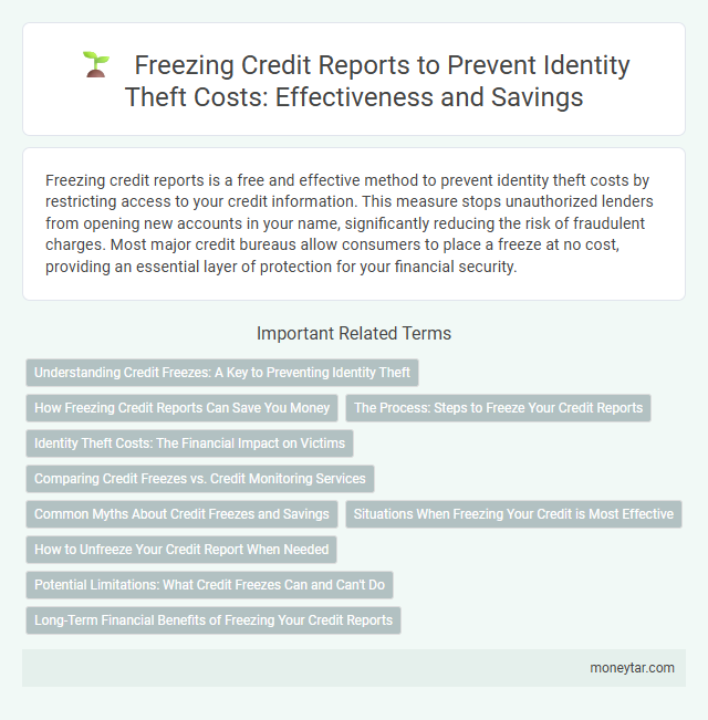 Freezing Credit Reports to Prevent Identity Theft Costs: Effectiveness and Savings