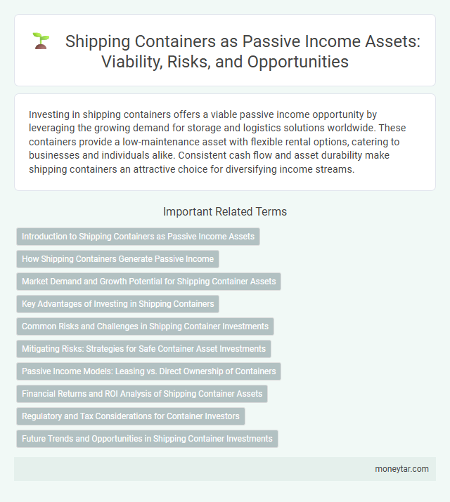 Shipping Containers as Passive Income Assets: Viability, Risks, and Opportunities
