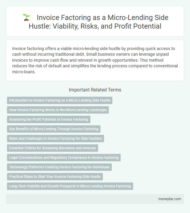 Invoice Factoring as a Micro-Lending Side Hustle: Viability, Risks, and Profit Potential