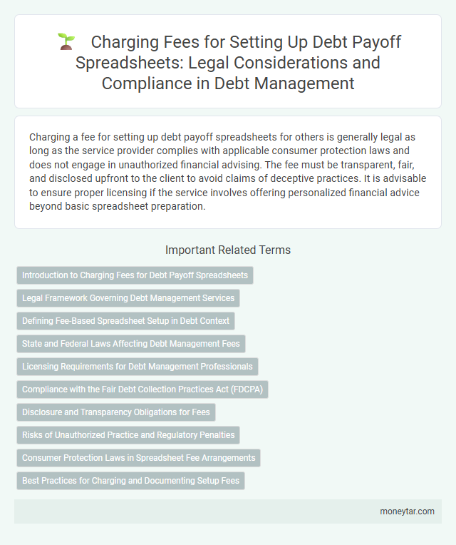 Charging Fees for Setting Up Debt Payoff Spreadsheets: Legal Considerations and Compliance in Debt Management