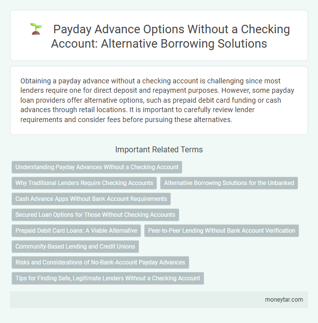 Payday Advance Options Without a Checking Account: Alternative Borrowing Solutions