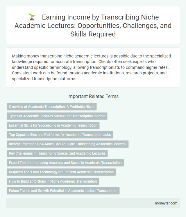 Earning Income by Transcribing Niche Academic Lectures: Opportunities, Challenges, and Skills Required