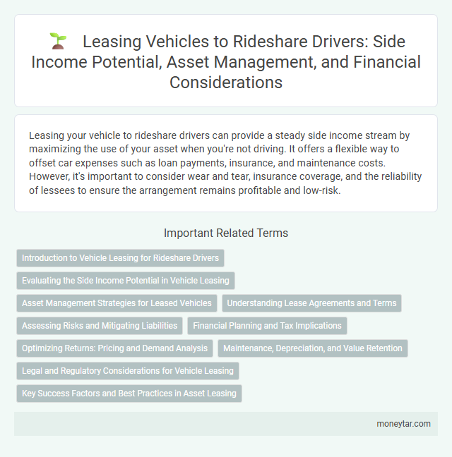 Leasing Vehicles to Rideshare Drivers: Side Income Potential, Asset Management, and Financial Considerations