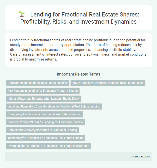 Lending for Fractional Real Estate Shares: Profitability, Risks, and Investment Dynamics