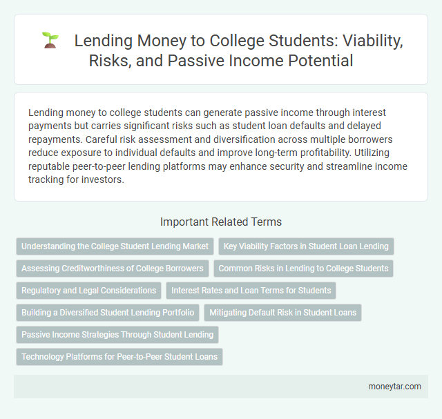 Lending Money to College Students: Viability, Risks, and Passive Income Potential