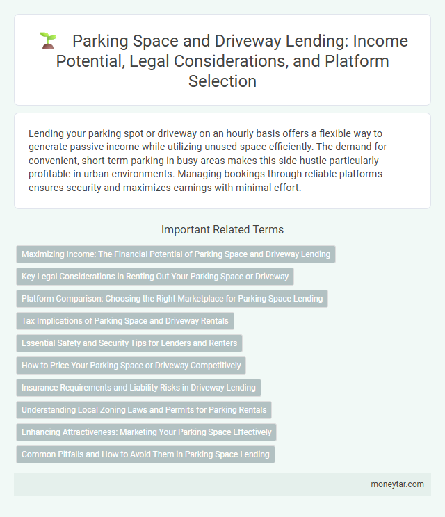 Parking Space and Driveway Lending: Income Potential, Legal Considerations, and Platform Selection