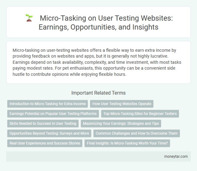 Micro-Tasking on User Testing Websites: Earnings, Opportunities, and Insights