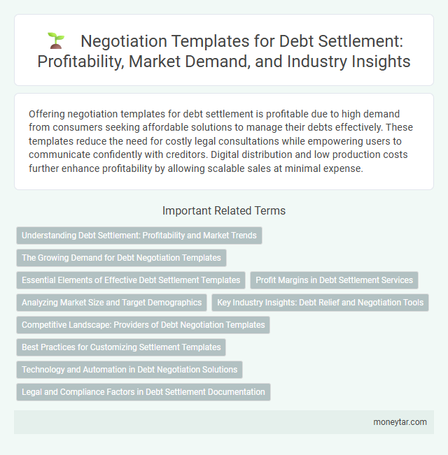 Negotiation Templates for Debt Settlement: Profitability, Market Demand, and Industry Insights