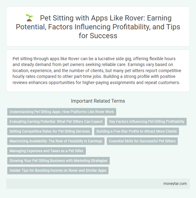 Pet Sitting with Apps Like Rover: Earning Potential, Factors Influencing Profitability, and Tips for Success