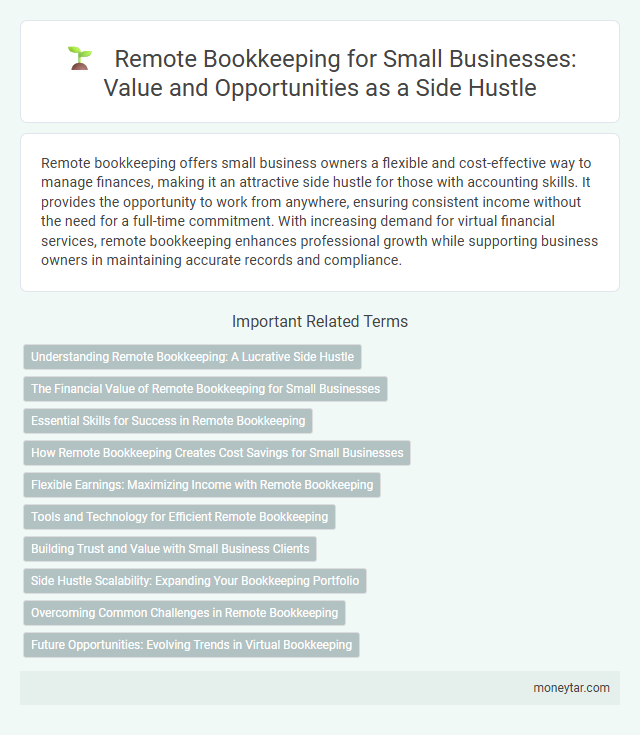 Remote Bookkeeping for Small Businesses: Value and Opportunities as a Side Hustle