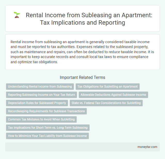 Rental Income from Subleasing an Apartment: Tax Implications and Reporting