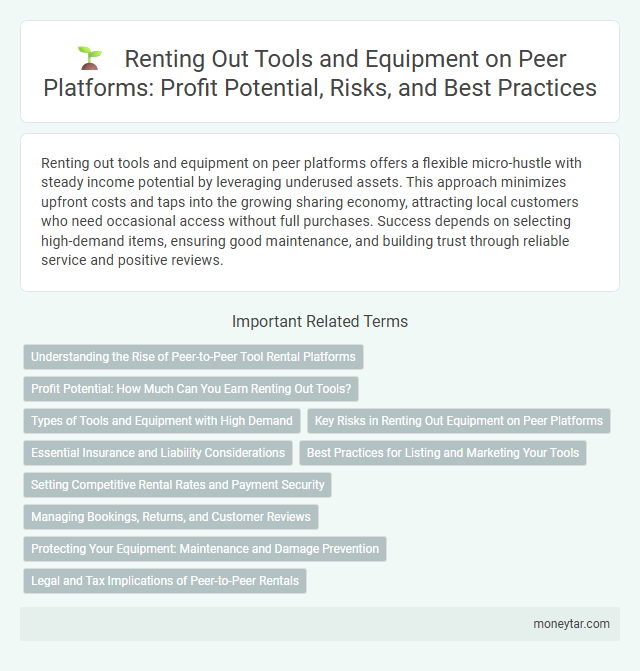Renting Out Tools and Equipment on Peer Platforms: Profit Potential, Risks, and Best Practices