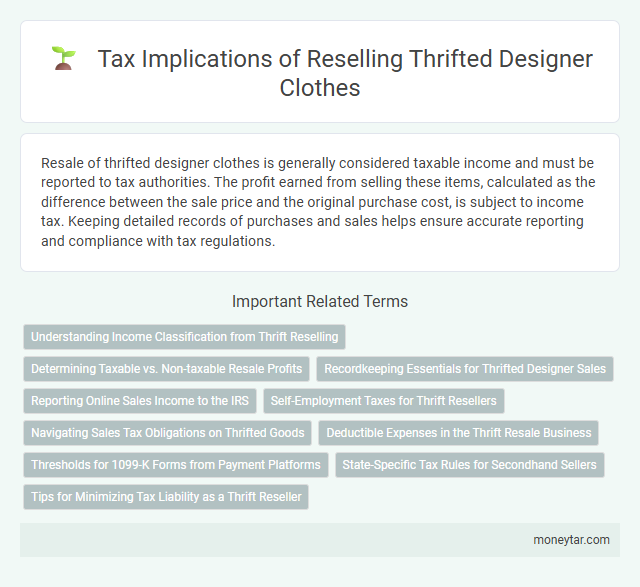 Tax Implications of Reselling Thrifted Designer Clothes