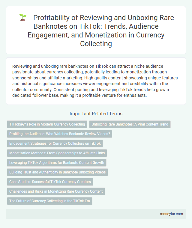 Profitability of Reviewing and Unboxing Rare Banknotes on TikTok: Trends, Audience Engagement, and Monetization in Currency Collecting