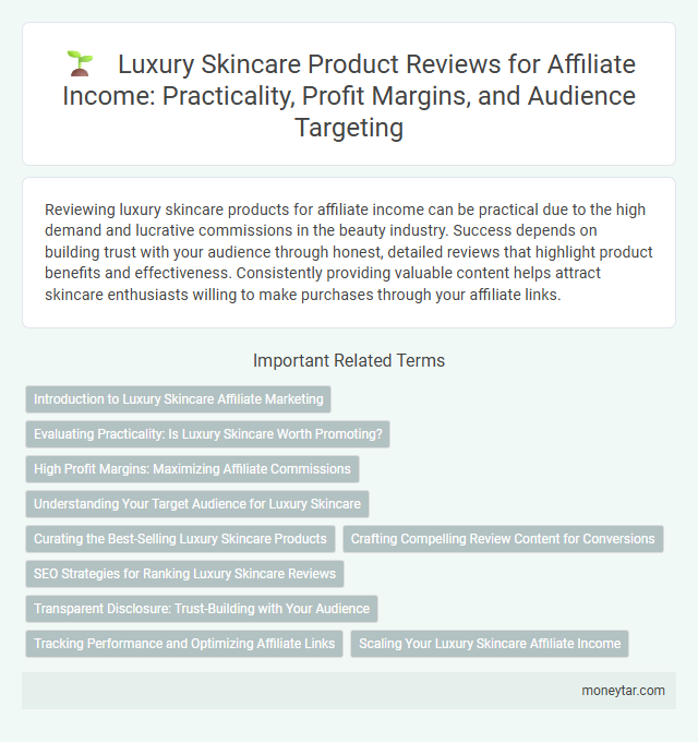 Luxury Skincare Product Reviews for Affiliate Income: Practicality, Profit Margins, and Audience Targeting