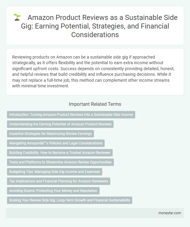 Amazon Product Reviews as a Sustainable Side Gig: Earning Potential, Strategies, and Financial Considerations