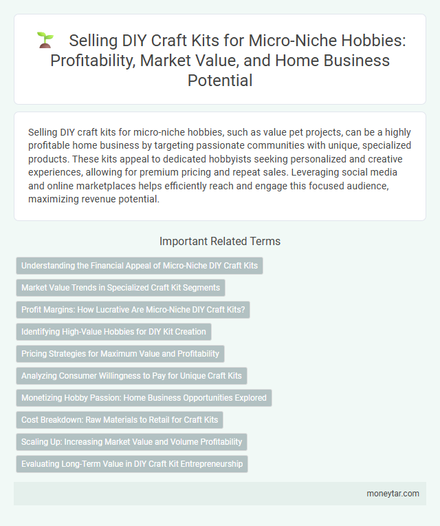 Selling DIY Craft Kits for Micro-Niche Hobbies: Profitability, Market Value, and Home Business Potential