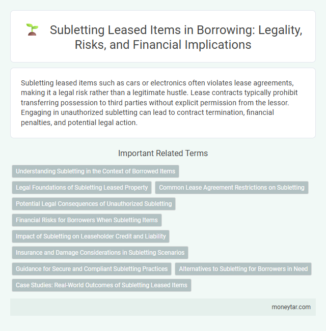 Subletting Leased Items in Borrowing: Legality, Risks, and Financial Implications