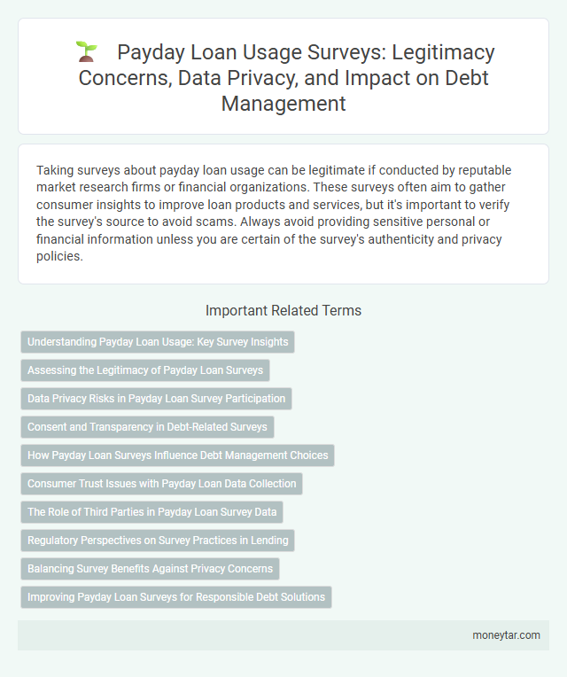 Payday Loan Usage Surveys: Legitimacy Concerns, Data Privacy, and Impact on Debt Management
