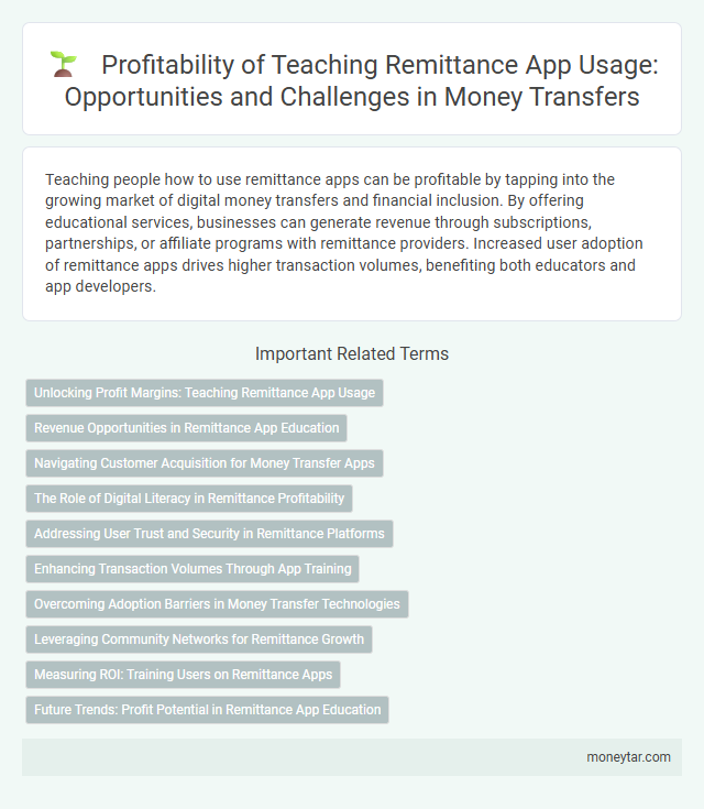 Profitability of Teaching Remittance App Usage: Opportunities and Challenges in Money Transfers