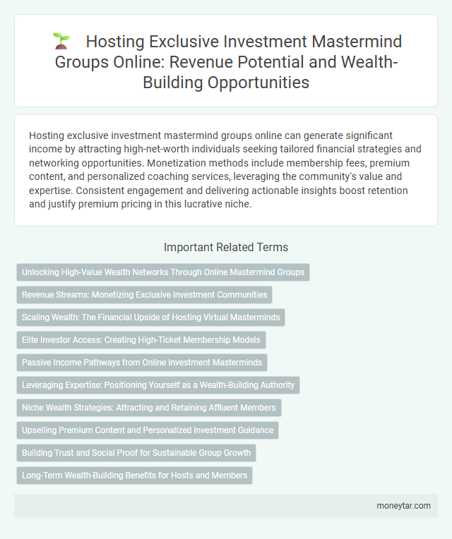 Hosting Exclusive Investment Mastermind Groups Online: Revenue Potential and Wealth-Building Opportunities