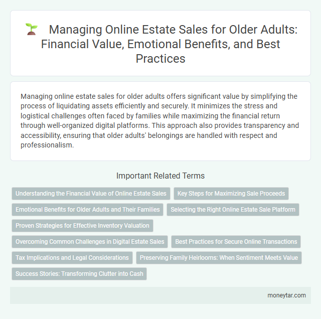 Managing Online Estate Sales for Older Adults: Financial Value, Emotional Benefits, and Best Practices