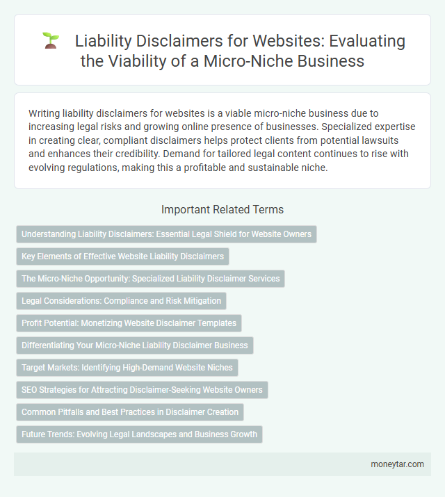 Liability Disclaimers for Websites: Evaluating the Viability of a Micro-Niche Business