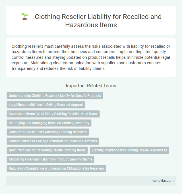 Clothing Reseller Liability for Recalled and Hazardous Items