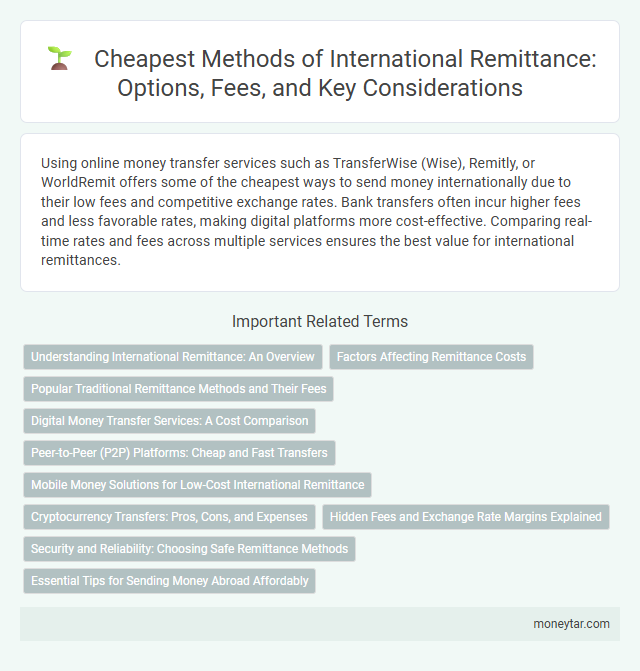 Cheapest Methods of International Remittance: Options, Fees, and Key Considerations