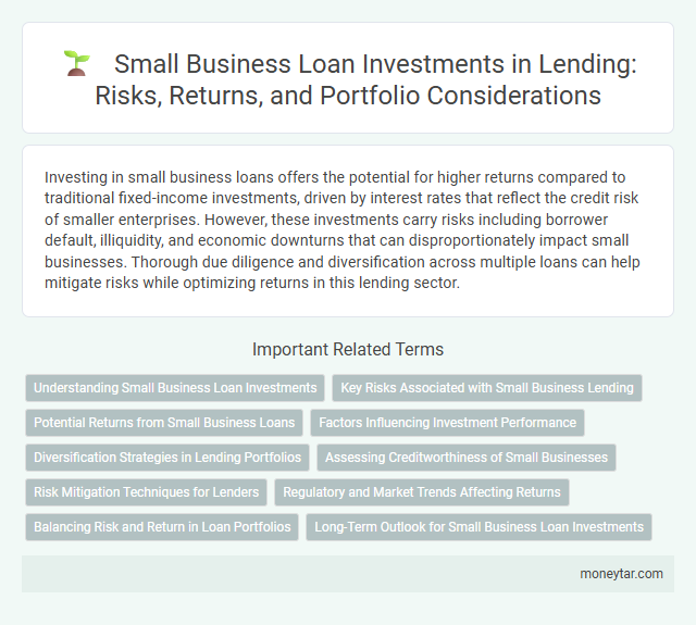 Small Business Loan Investments in Lending: Risks, Returns, and Portfolio Considerations