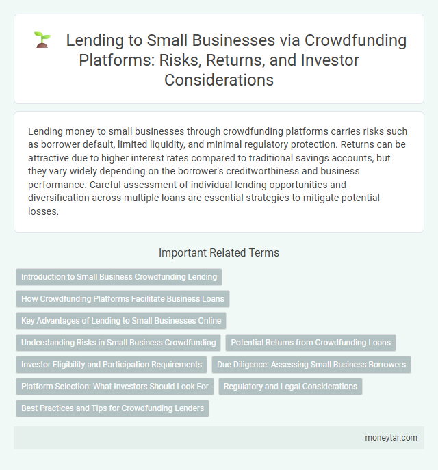 Lending to Small Businesses via Crowdfunding Platforms: Risks, Returns, and Investor Considerations