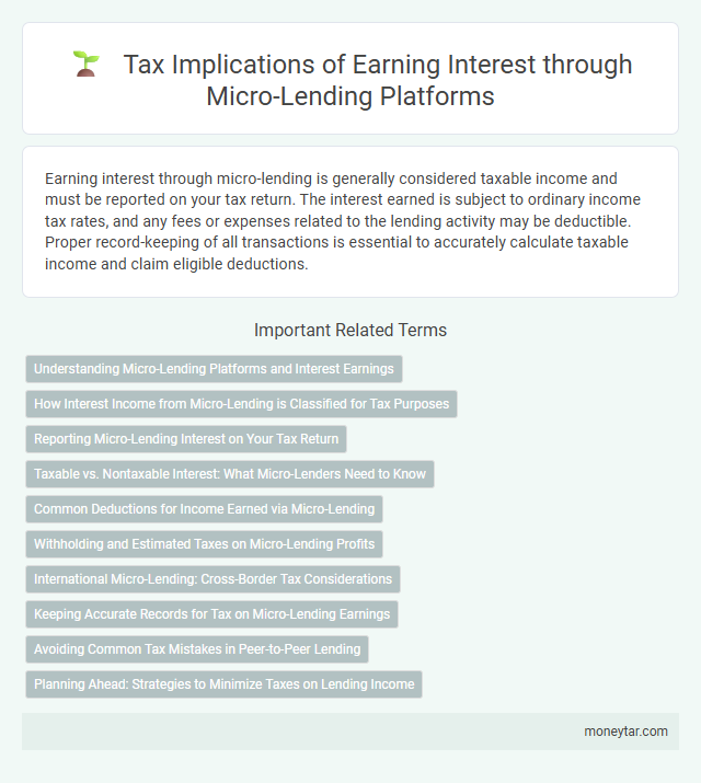 Tax Implications of Earning Interest through Micro-Lending Platforms